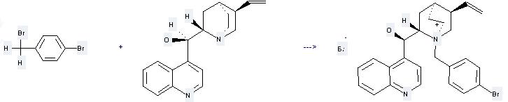 Cinchonidine can be used to produce N-(p-bromobenzyl)-cinchonidinium bromide at the ambient temperature